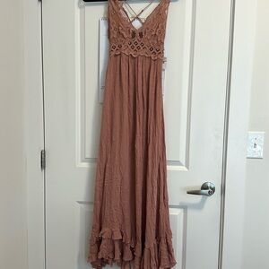 NWT Free People Intimate Blush Pink Maxi Dress